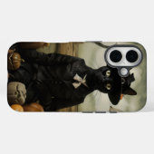 Heksenkat met pompoenen Case-Mate iPhone case (Achterkant (horizontaal))