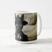 Heksenkat met pompoenen koffiemok (Voorkant rechts)