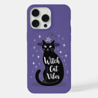 Heksenkat Vibe Paars Halloween iPhone 15