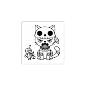 Heksenkat Voodoo-pop 1x1 Rubberstempel (Afrduk)