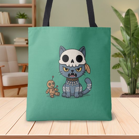 Heksenkat Voodoo Pop Green Tote Bag