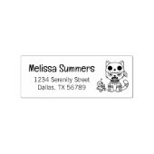 Heksenkat Voodoo Pop Retouradres Rubberstempel (Afrduk)