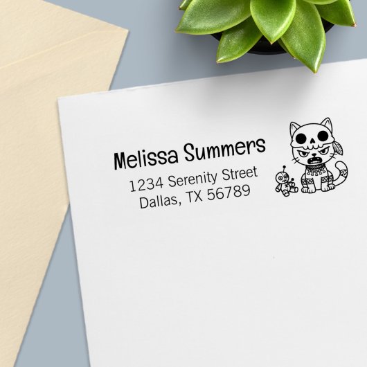 Heksenkat Voodoo Pop Retouradres Zelfinktende Stempel
