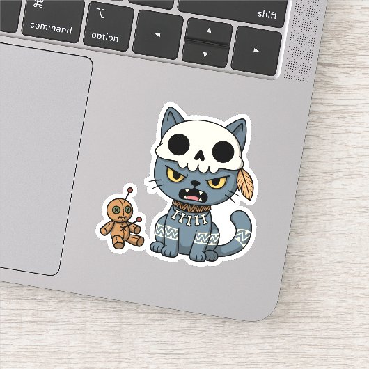Heksenkat Voodoo-pop Sticker (Detail)