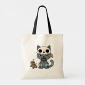 Heksenkat Voodoo-pop Tote Bag (Achterkant)