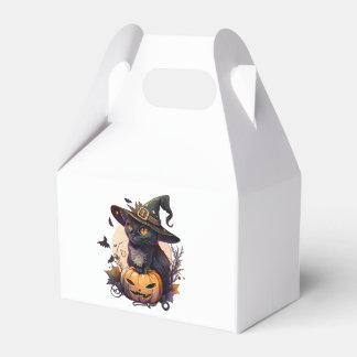Heksenkat voor Halloween Bedankdoosjes