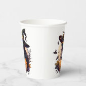 Heksenkat voor Halloween Papieren Bekers (Rechts)