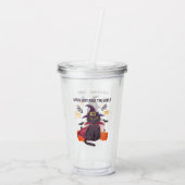 Heksenkatten regeren over de wereld acryl drinkbeker (Achterkant)