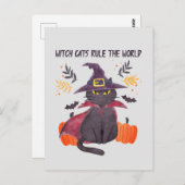 Heksenkatten regeren over de wereld briefkaart (Voorkant / Achterkant)