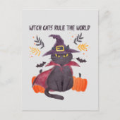 Heksenkatten regeren over de wereld briefkaart (Voorkant)
