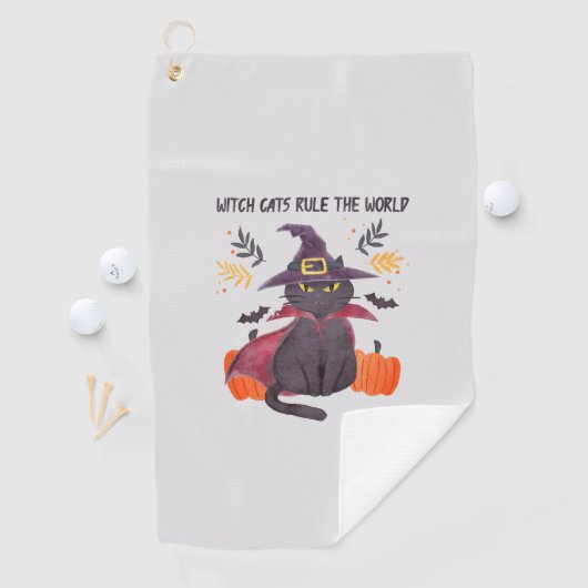 Heksenkatten regeren over de wereld golfhanddoek (Insitu)