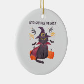 Heksenkatten regeren over de wereld keramisch ornament (Rechts)
