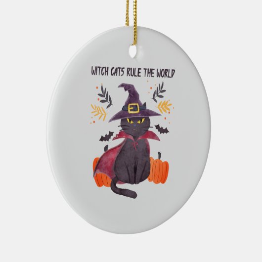 Heksenkatten regeren over de wereld keramisch ornament (Rechts)