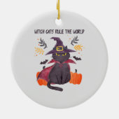 Heksenkatten regeren over de wereld keramisch ornament (Achterkant)