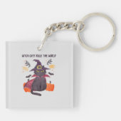 Heksenkatten regeren over de wereld sleutelhanger (Achterkant)