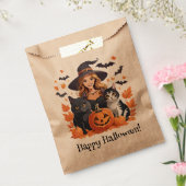 Heksenkatten Vleermuizen & Pompoenen Halloween Bedankzakje (Gezegeld)