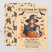 Heksenkatten Vleermuizen & Pompoenen Kaart (Voorkant / Achterkant)