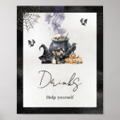 Heksenketel Baby Brouwt Dranken Bord Poster (Voorkant)