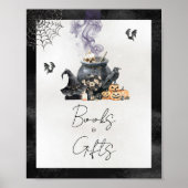 Heksenketel Brouwt Boeken en Cadeaus Bord Poster (Voorkant)