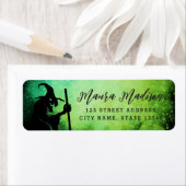 Heksenketel groen Halloween retouradres Etiket (Insitu)