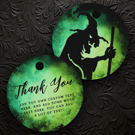 Heksenketel groen zwart Halloween Bedankjes Labels