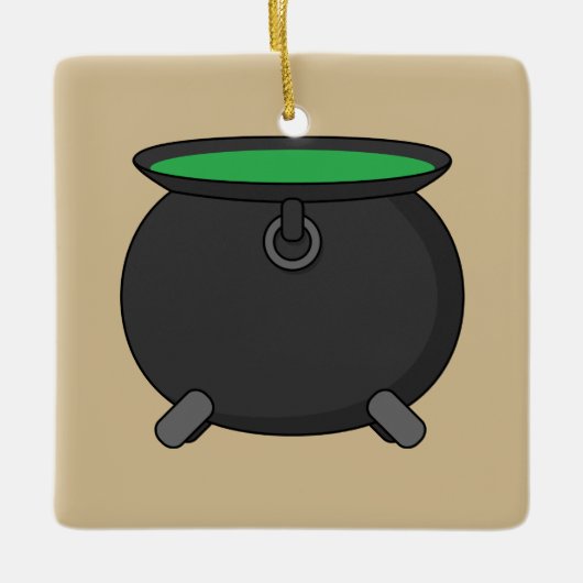 Heksenketel Keramisch Ornament (Voorkant)