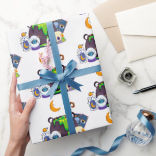 Heksenketel kookdrankje onder het maanlicht cadeaupapier