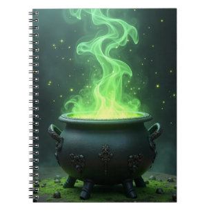 Heksenketel Magie Groene Gloed Spookachtige Toverd Notitieboek