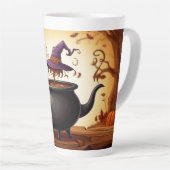 Heksenketel Potion Halloween Pompoen 🧙♀️ Latte Mok (Rechterhoek)
