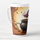 Heksenketel Potion Halloween Pompoen 🧙♀️ Latte Mok (Linkerhoek)