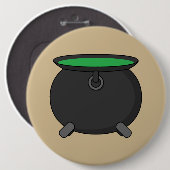 Heksenketel Ronde Button 6,0 Cm (Voorkant /achterkant)