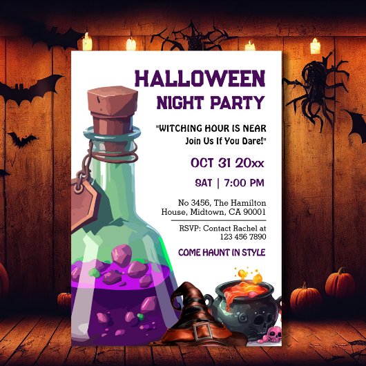 Heksenketel toverdrank toverdrank pet schedel Hall Kaart