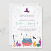 Heksenketel Verjaardagsfeestuitnodigingen Kaart (Voorkant)