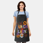 Heksenkeuken Vector voor Halloween Lunchdame Schort (Gedragen)