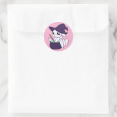 Heksenkonijn Halloween sticker (Tas)