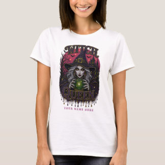 Heksenkoningin met Kristallen Bol Mysticle Rhinest T-shirt