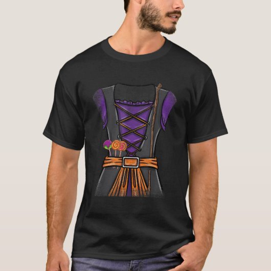 Heksenkostuum Halloween T-Shirt (Voorkant)