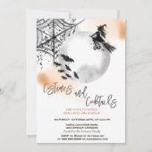 Heksenkostuums & Cocktail Moon Halloween Kaart (Voorkant)