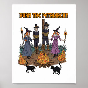 Heksenkunst: Verbrand de Patriarchie Sticker Poster