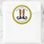 Heksenlaarzen Halloween Klassiek Rond Label (Tas)