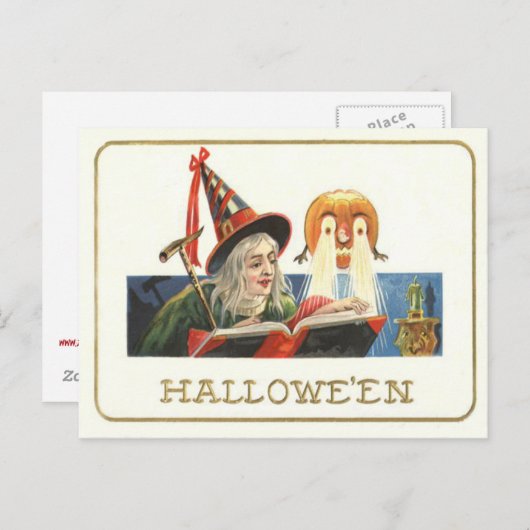 Heksenlezing Jack O Lantaarn Pompoen Briefkaart (Voorkant / Achterkant)