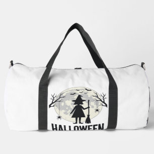 Heksenmaan Halloween Vintage Gravure Ontwerp_1 Plunjezak