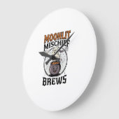 Heksenmaanmaan Mischief Halloween Grote Klok (Hoek)