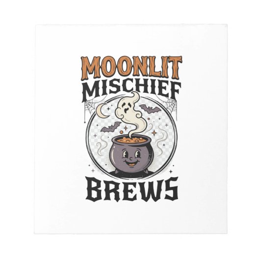 Heksenmaanmaan Mischief Halloween Notitieblok (Voorkant)