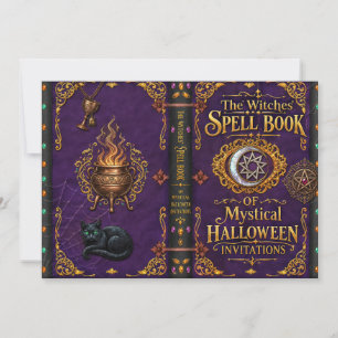 Heksenmagie Spreukenboek Oogbal Spin Halloween Kaart
