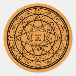 Heksenmagiecirkel Halloween Ronde Sticker