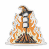 heksenmarshmallow sticker (Voorkant)