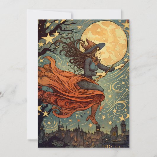 Heksenmiddernachtvliegtuig Kaart (Voorkant)