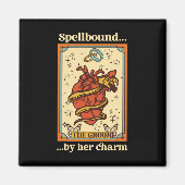 Heksenmystieke grappige bruid en bruidegom betover magneet (Voorkant)