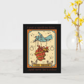 Heksenmystieke grappige bruid en bruidegom Ik zet  Kaart (Gele Bloem)